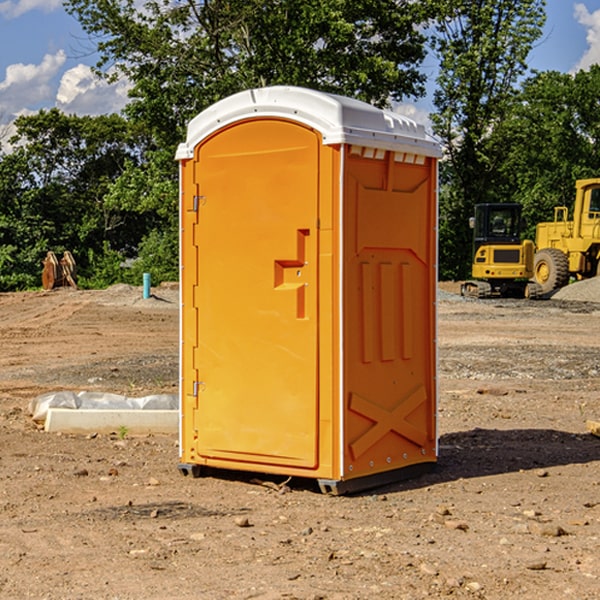 can i customize the exterior of the portable restrooms with my event logo or branding in Rancho Chico Texas